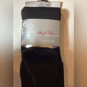 Marilyn Monroe L/XL Faux Fur Lined Seamless Leggings Black call out